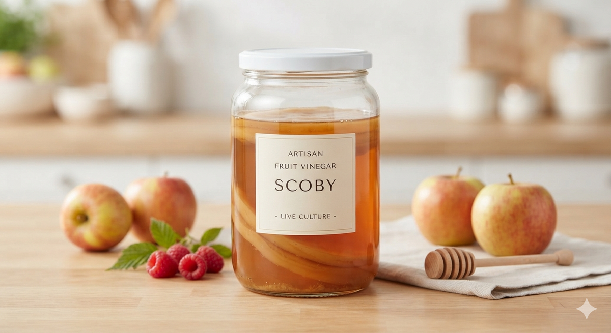 Live Fruit Vinegar SCOBY Starter Culture | Make Your Own Fruit Vinegar